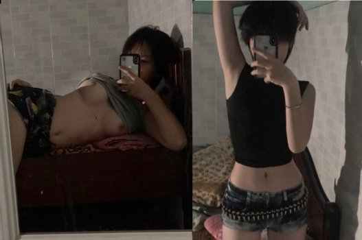 Clip bí mật với cô gái tóc ngắn quyến rũ